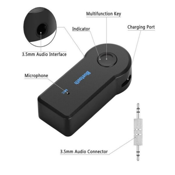 Auxiliar Bluetooth Recargable 3.5mm - Imagen 3