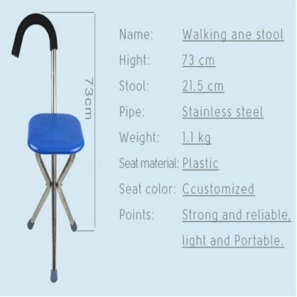 Baston con silla plegable - Imagen 9