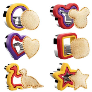 Juego de cortadores de galletas sándwich de 6 piezas