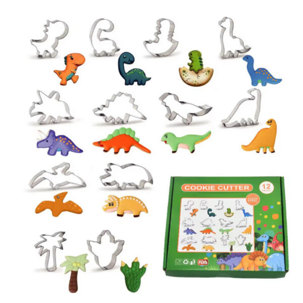 Molde Galleta Dinosaurios 12 piezas