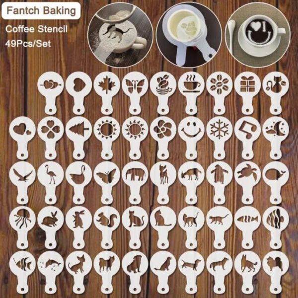 Estencil Cafe 49 piezas Set