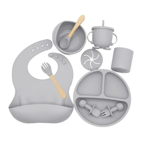 Juego de alimentacion de bebe de silicona 10 piezas sin BPA