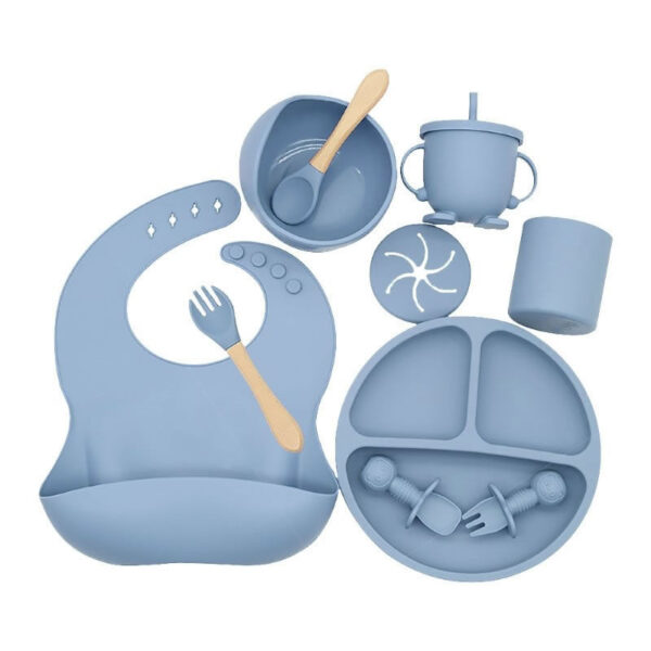 Juego de alimentacion de bebe de silicona 10 piezas sin BPA - Imagen 2