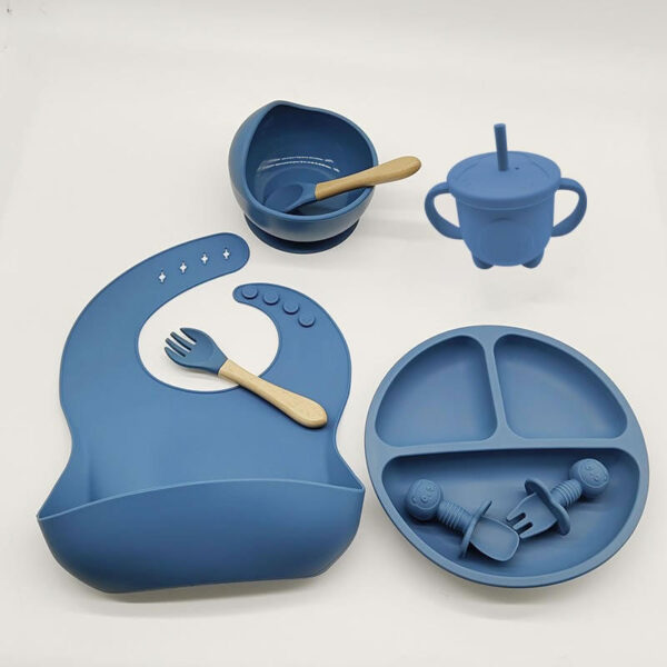 Juego de alimentacion de bebe de silicona 10 piezas sin BPA - Imagen 4