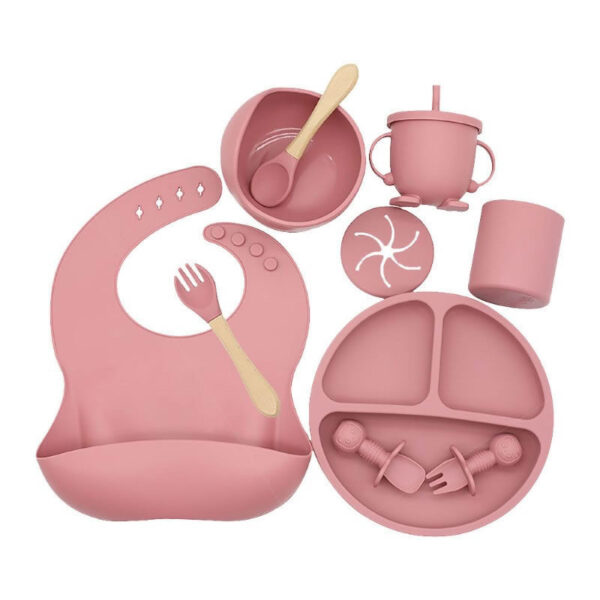 Juego de alimentacion de bebe de silicona 10 piezas sin BPA - Imagen 14