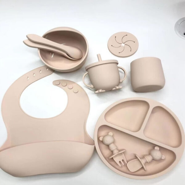 Juego de alimentacion de bebe de silicona 10 piezas sin BPA - Imagen 16