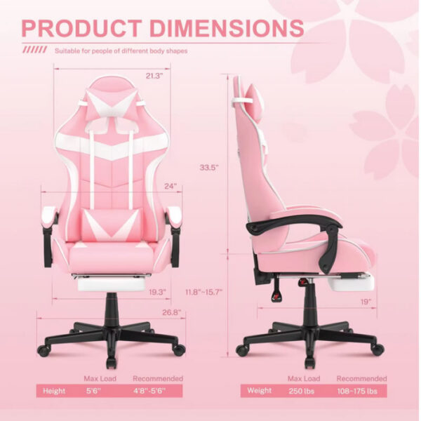 Silla Gaming Gamer Luxury Roja Azul Rosada - Imagen 15