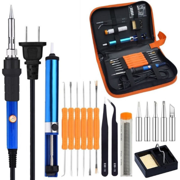 Kit soldador profesional 60W 18 piezas temperatura regulable