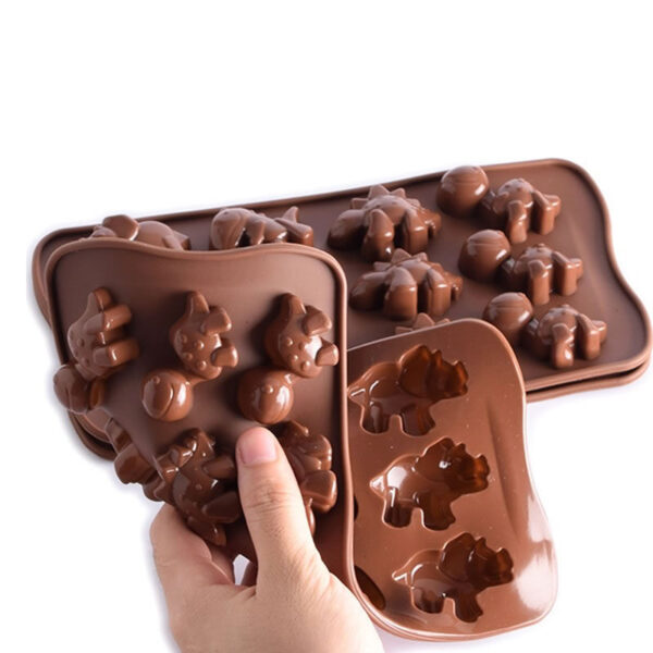 Molde Dinosaurios Silicona Chocolate - Imagen 3