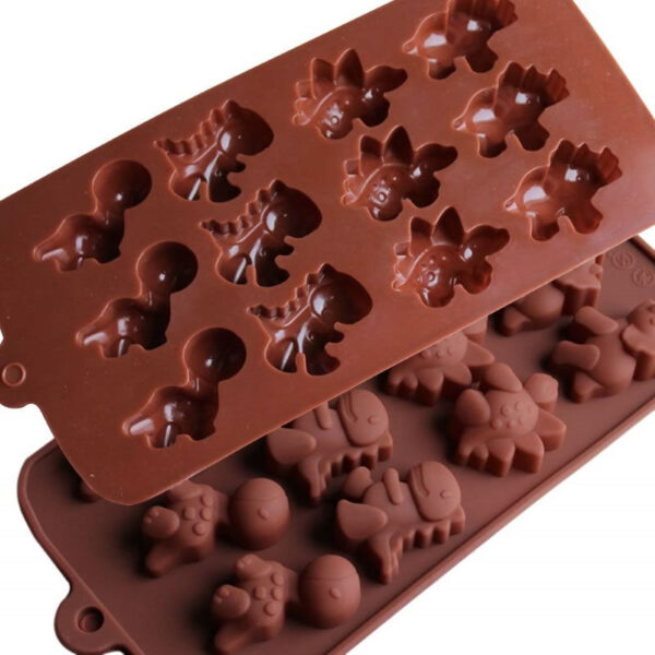 Molde Dinosaurios Silicona Chocolate - Imagen 4
