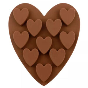 Molde Corazon Silicona Chocolate
