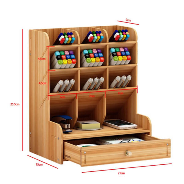Organizador De Madera Escritorio - Imagen 4