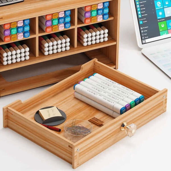 Organizador De Madera Escritorio - Imagen 5