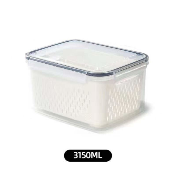 Set de 3 Contenedores de Alimentos Nevera Refrigerador con Tapa - Imagen 2
