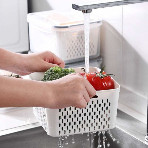 Set de 3 Contenedores de Alimentos Nevera Refrigerador con Tapa - Imagen 7