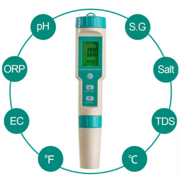 Medidor Multiparametro 7 en 1 Orp Salinidad - Imagen 3
