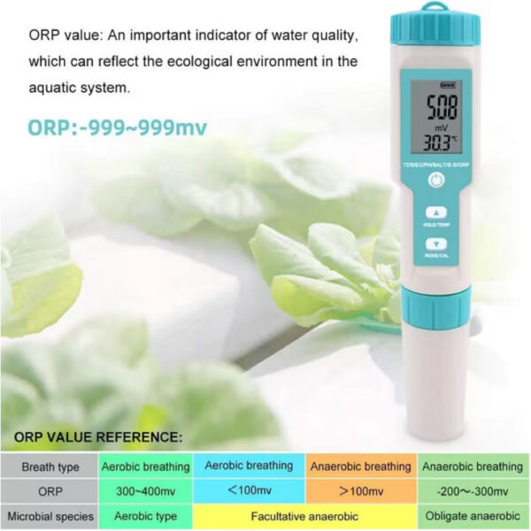 Medidor Multiparametro 7 en 1 Orp Salinidad - Imagen 7