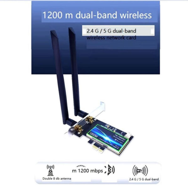 Tarjeta Pci-e Bluetooth 4.0 Wifi 1200Mbps Doble Banda - Imagen 4