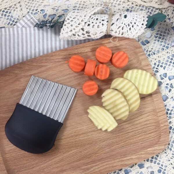 Cortador Grande Rizado Ondulado Papa Verduras Fruta - Imagen 3