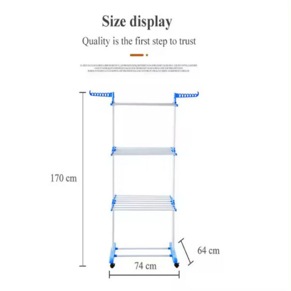 Tendedero Soporte Plegable Secar Ropa 3 niveles - Imagen 3