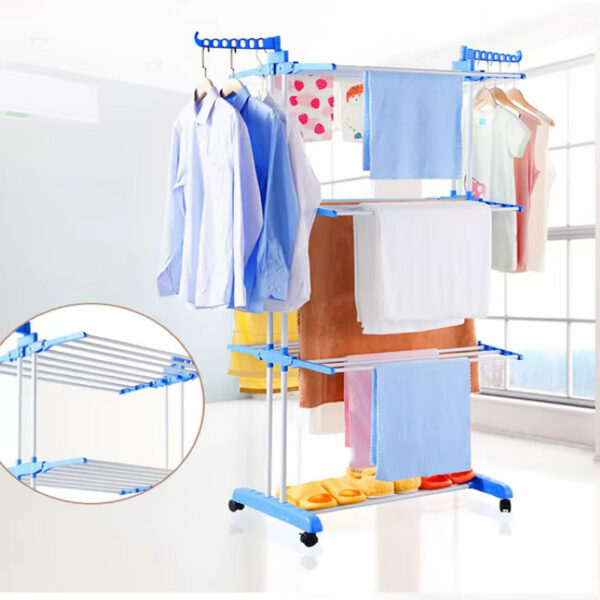 Tendedero Soporte Plegable Secar Ropa 3 niveles - Imagen 6