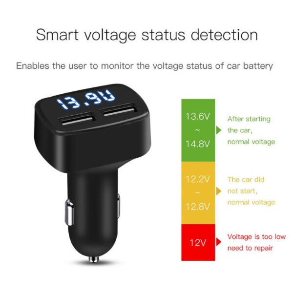 Medidor Voltaje Bateria Carro - Imagen 2