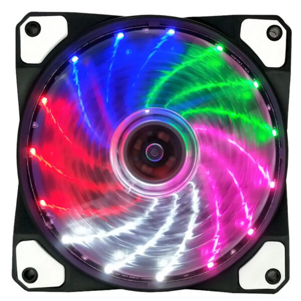 Ventilador Fan Cooler 12cm 120mm Azul Rojo Rgb Multicolor Gamer Pro - Imagen 4