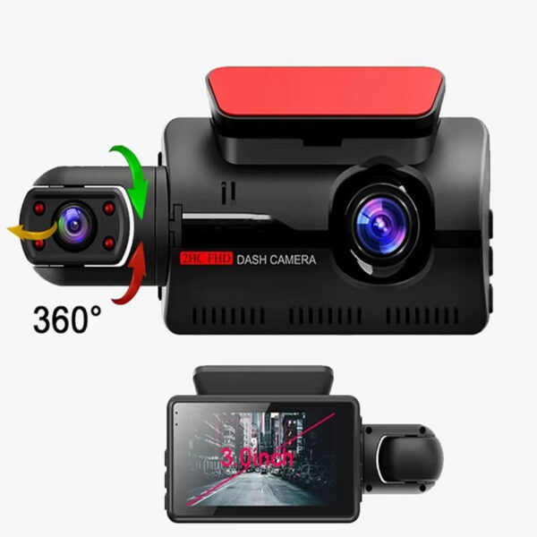 Dash Cam Camara Carro Externa Interna Grabacion 1080p - Imagen 3