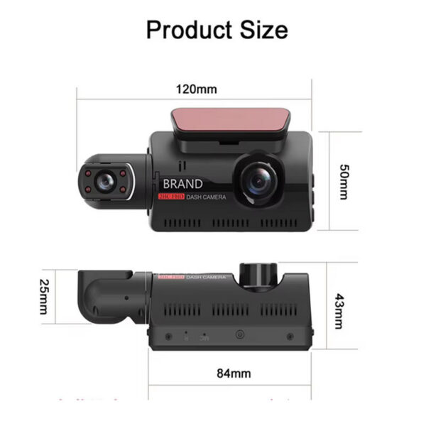 Dash Cam Camara Carro Externa Interna Grabacion 1080p - Imagen 2