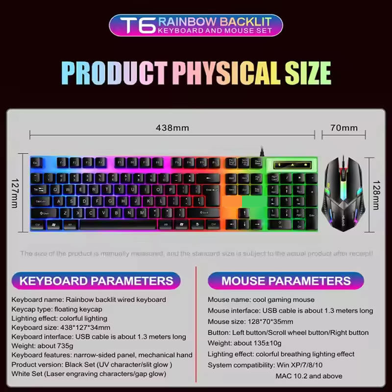 Mouse Teclado Combo RGB - Imagen 3