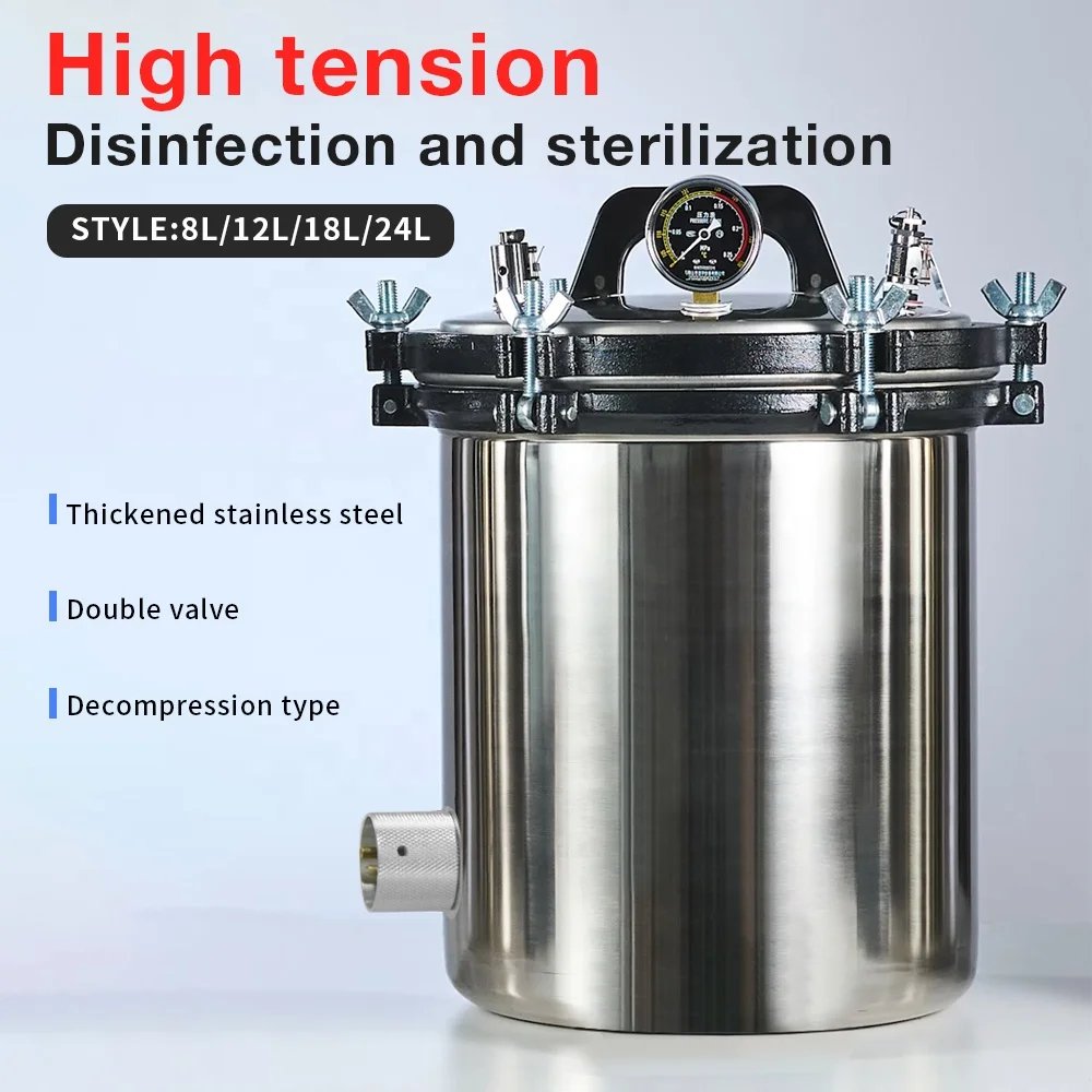 Autoclave Esterilizar Esterilizador Vapor 24 Litros Acero - Imagen 4